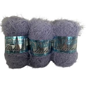Patons Silverlash Eyelash Yarn Lustrous Lilac 50g/1.75oz Bulky Lot of 3